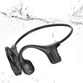 Bone Conduction Headphones - Swimming Headphone Underwater Wireless Earphones Open Ear Waterproof IP68 Headset with Bluetooth 5.3