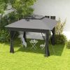 Outsunny Outdoor Patio Pop Up Canopy Gazebo Shelter with Zipper Netting, Carry Bag, 10.7'x10.7'x8.9', Dark Gray