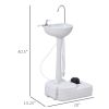 Kleankin Portable Hand Wash Sink 20 45 Gallon Camping w Towel Holder Soap Dispenser