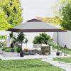 Outsunny 13' x 13' Pop Up Canopy Tent, UV50+ Tents for Parties, Height Adjustable, with Wheeled Carry Bag and 4 Sand Bags, Gray