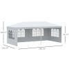 Outsunny Grand Gazebo Haven: 20x10 Large Canopy Party Tent with Removable Side Walls