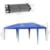 Outsunny Outdoor Gazebo Pop Up Canopy 10x19.2 Party Tent Blue Carry Bag