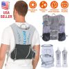 Sport Hydration Vest Running Backpack with 15oz 50oz Water Bladder Adjustable Strap Storage Bag for Trail Running Marathon Race Hiking